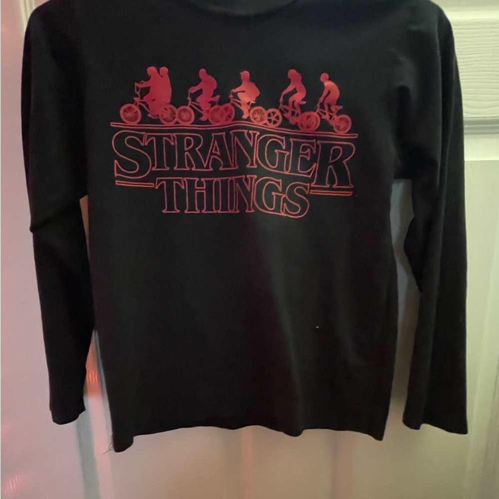 Stranger Things Kids Long Sleeve Tee - Black